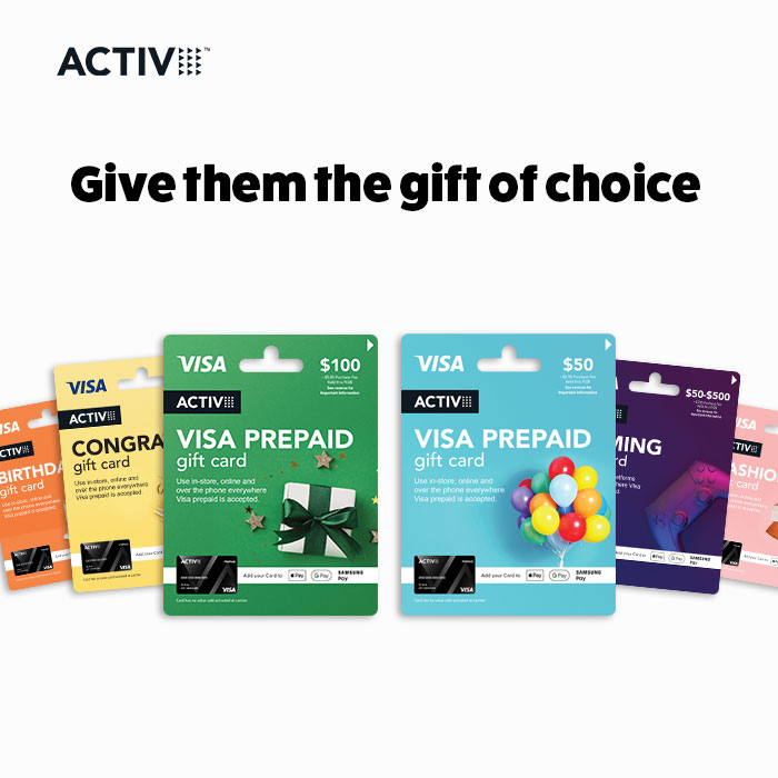 Activ Visa Gift Card $100
