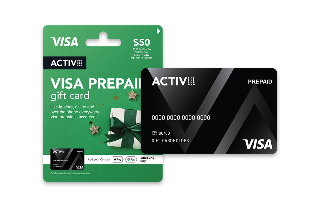 Activ Visa Gift Card $100